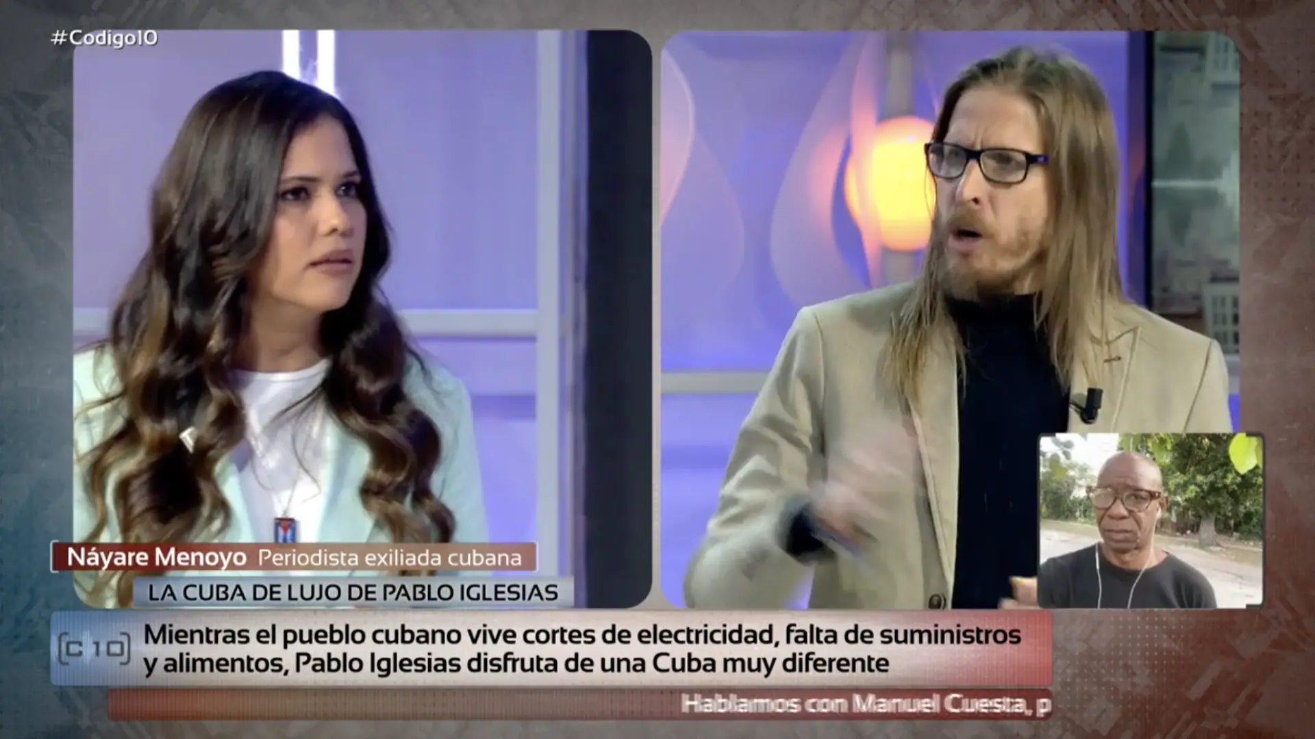 
         Choque directo entre Pablo Fernández y la periodista cubana Náyare Menoyo: "¡Eso es muy de dictadura!" 
    