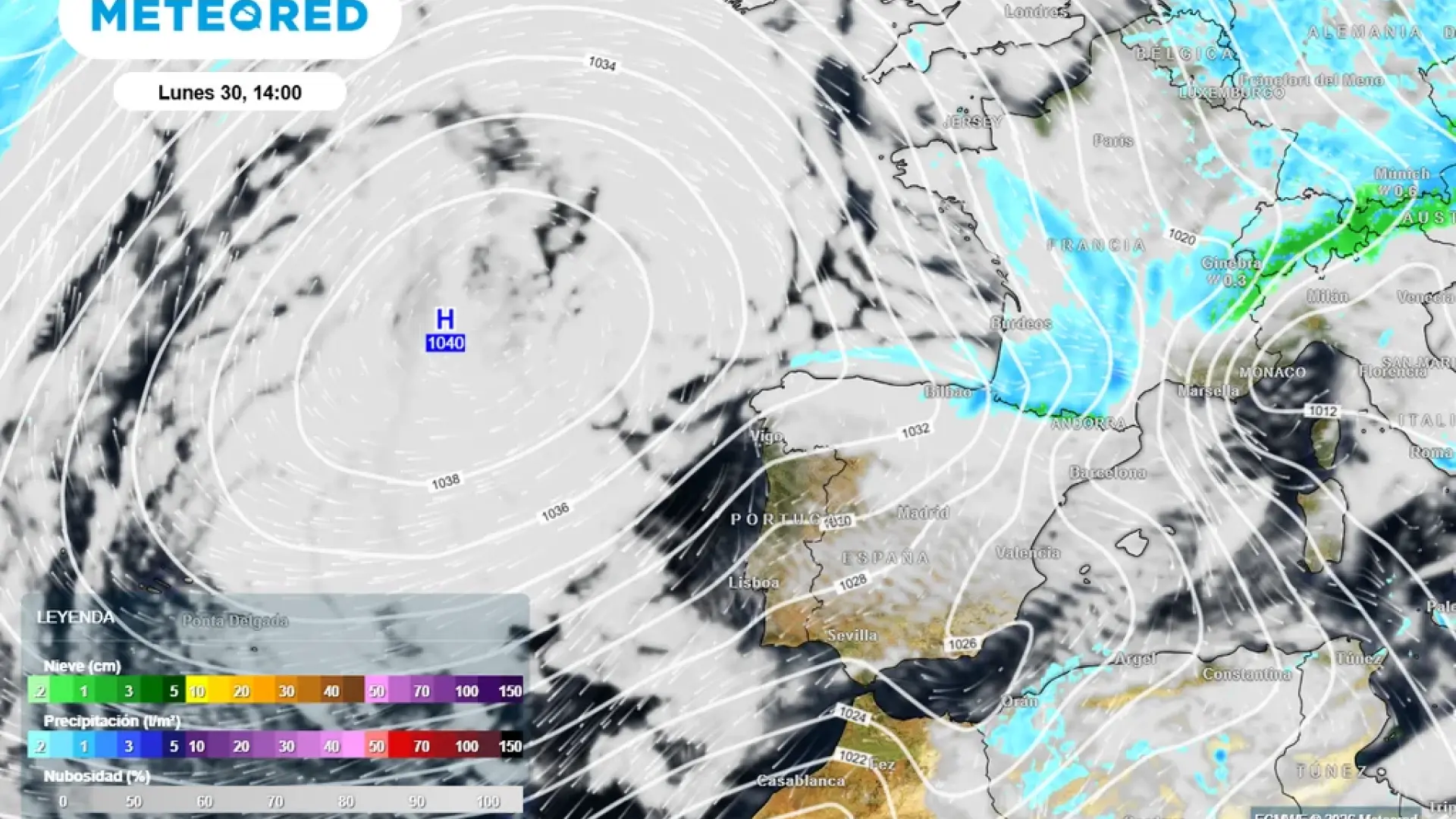 
         Giro radical en el tiempo para Semana Santa: del aire polar a un anticiclón de "récord" que hará de muro 
    