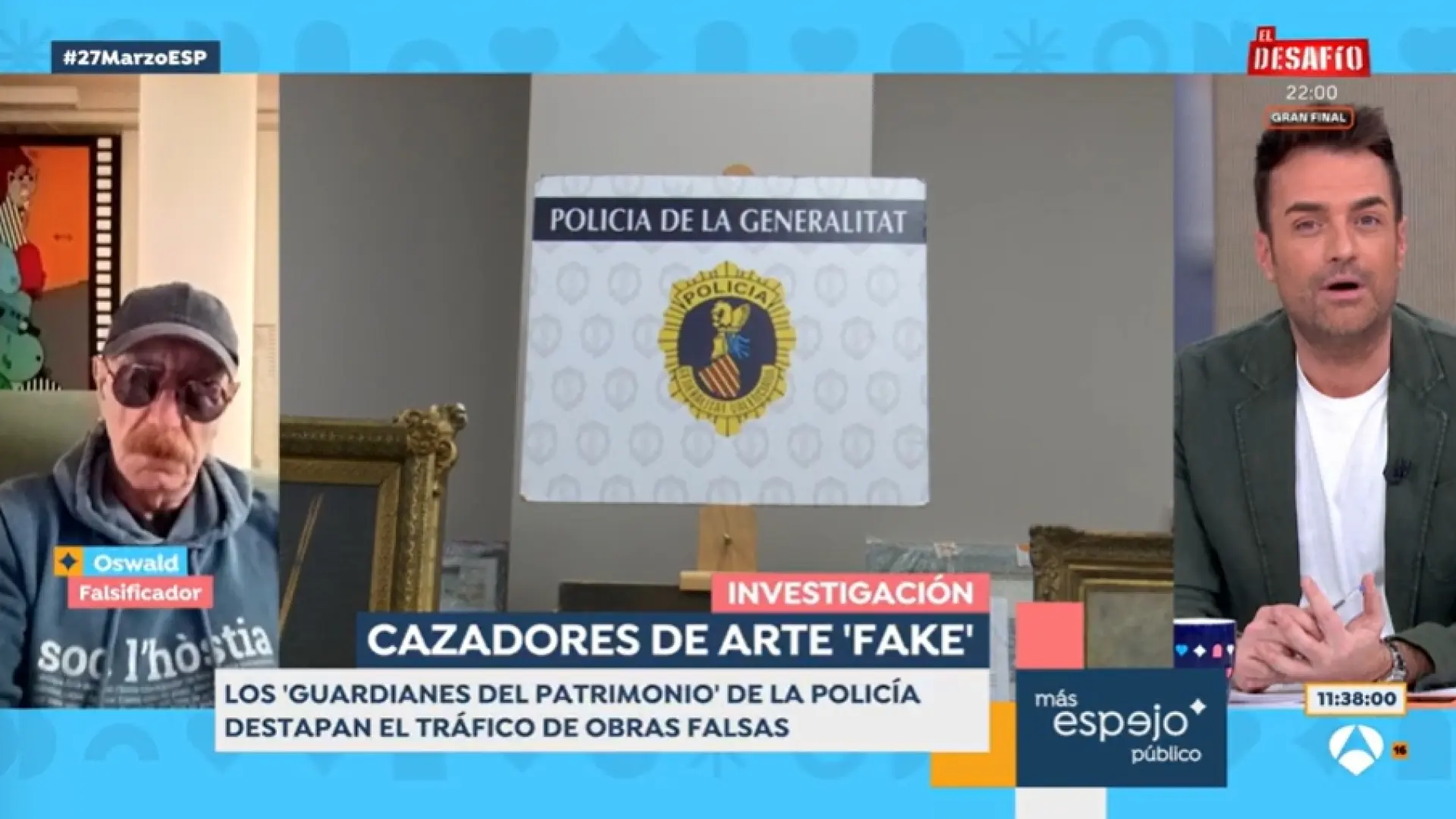 
         Oswald, falsificador de obras de arte de Cataluña: "Yo me he pintado, pero no soy una hermanita de la caridad" 
    