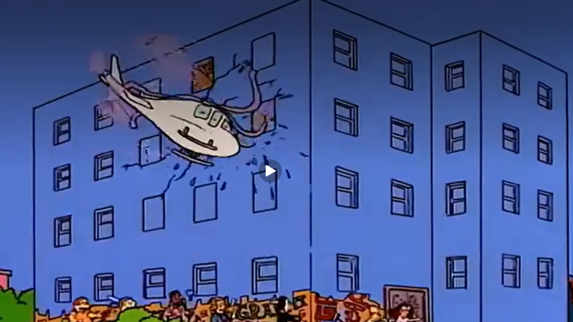 
         Los Simpson lo predijeron: los memes por el color azul elegido para pinta la fachada del hospital Ramón y Cajal 
    