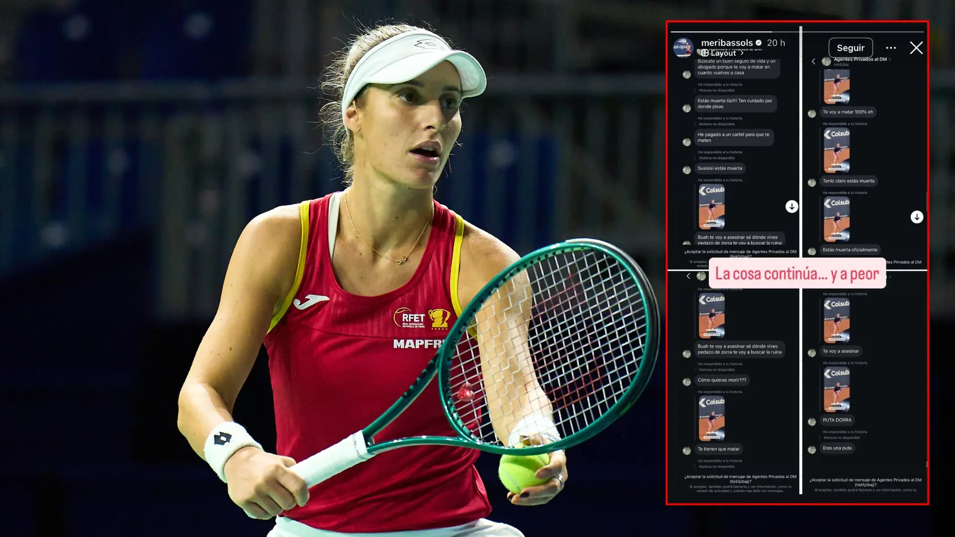 
         "He pagado un cártel para que te maten": la tenista española Bassols denuncia aterradoras amenazas de muerte en Bogotá 
    