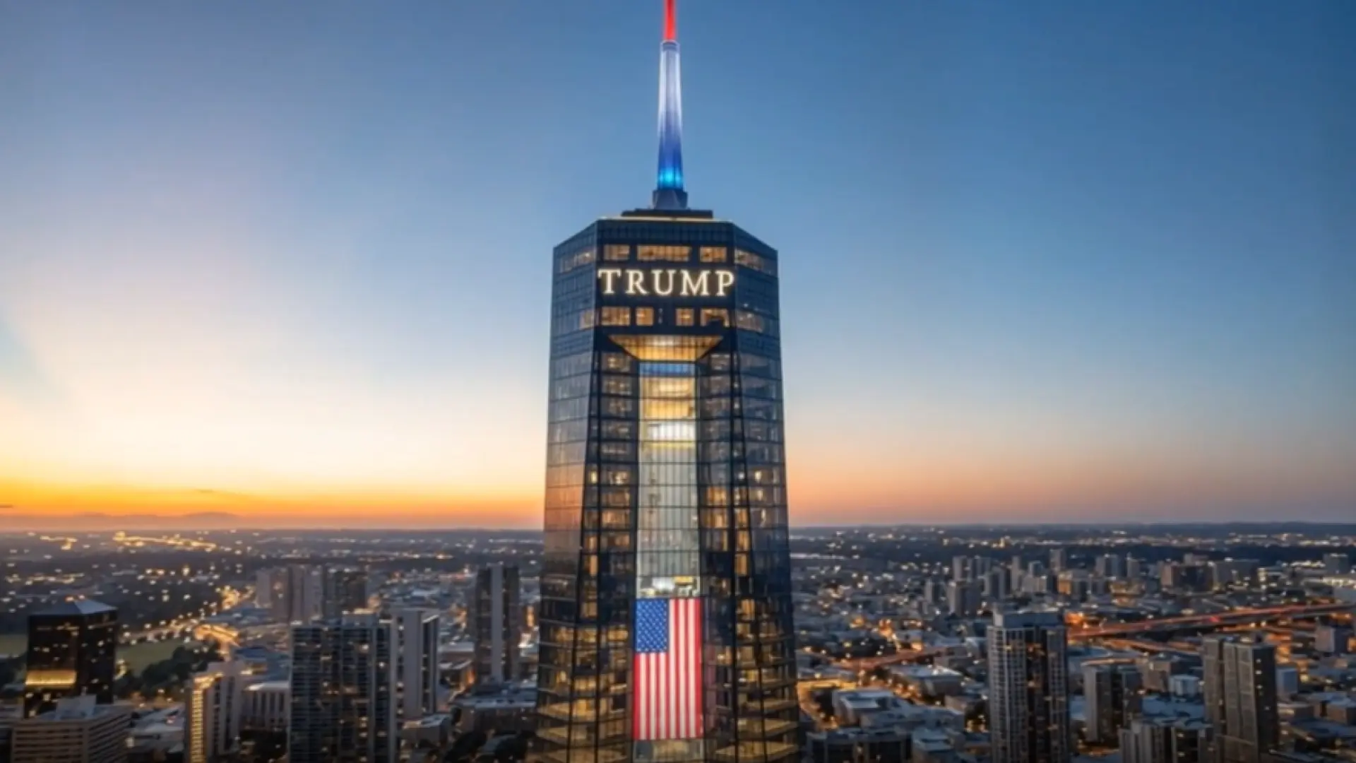 
         Así será el último capricho de Trump: una biblioteca sin libros convertida en rascacielos y con una estatua gigante de sí mismo 
    