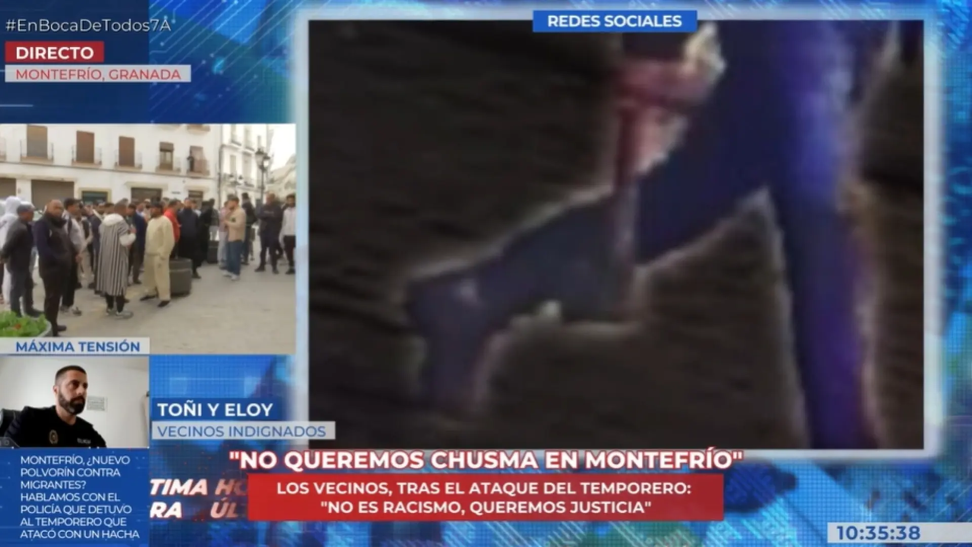 
         Los vecinos de Montefrío, en contra de la inseguridad: "Queremos respeto para los menores y la gente mayor" 
    