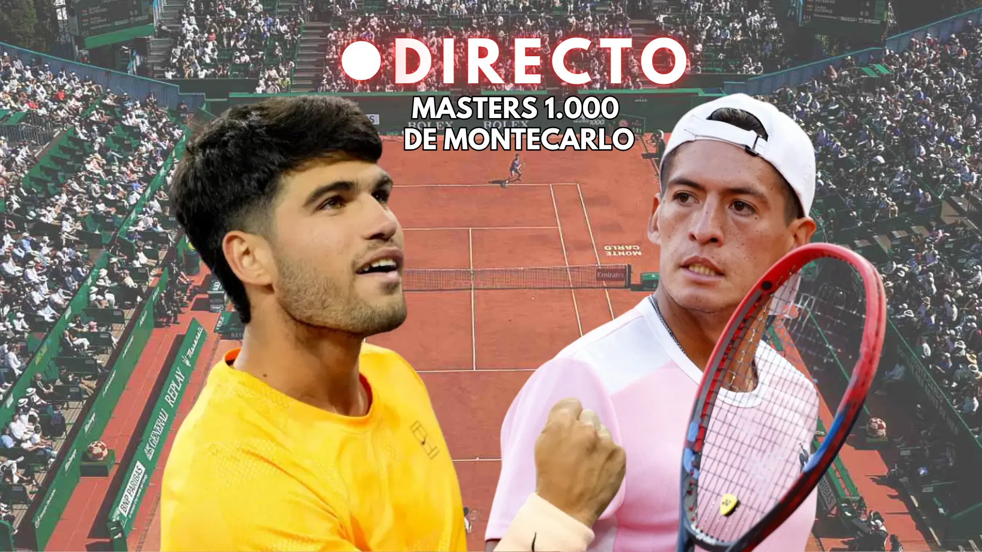 
         Debut de Carlos Alcaraz en tierra batida: se enfrenta ante Sebastián Báez en el Masters 1.000 de Montecarlo 
    