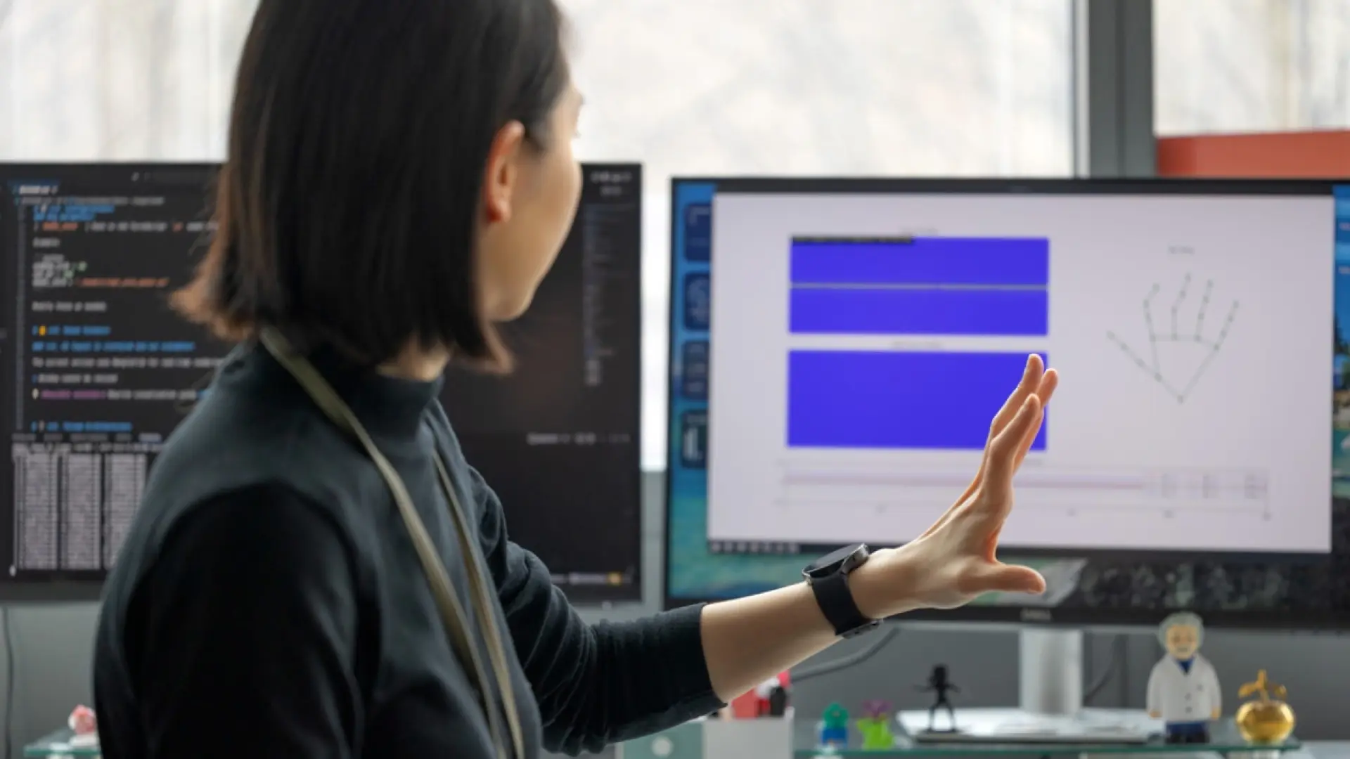 
         Esta tecnología permite que un reloj inteligente siga los movimientos de la mano y los dedos para controlar dispositivos 
    