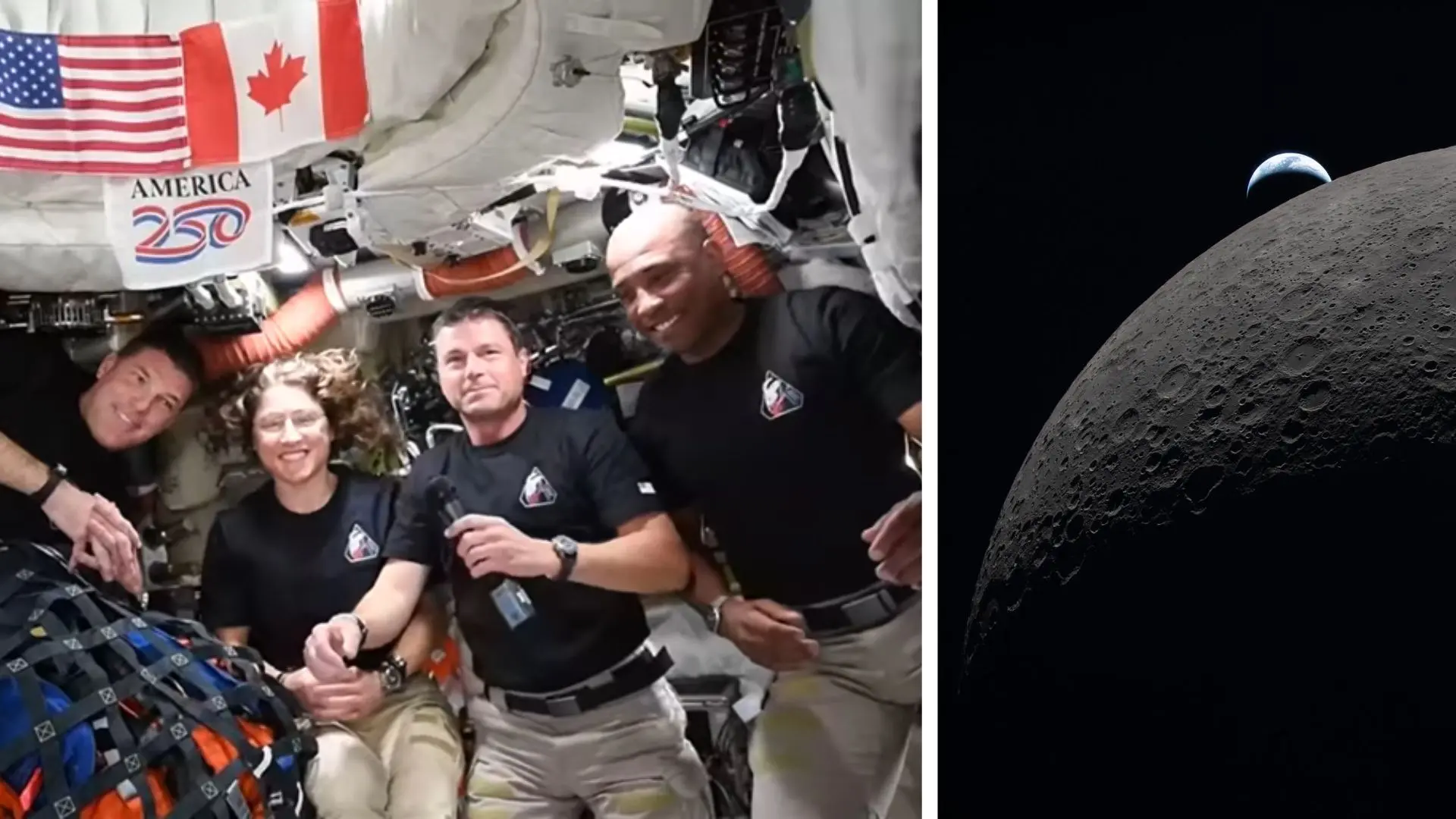
         Así es el regreso de los astronautas a la Tierra tras completar el sobrevuelo de la cara oculta de la Luna 
    