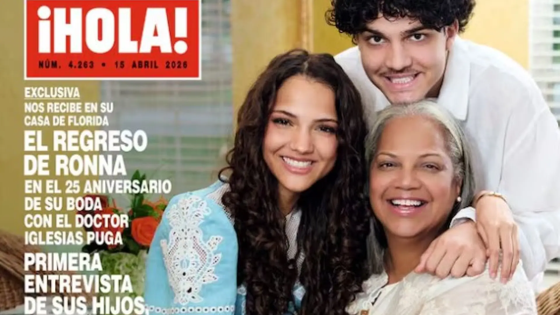 
         Ronna, la viuda de 'Papuchi', padre de Julio Iglesias, posa con sus hijos 20 años después: "Tienen sus rasgos" 
    