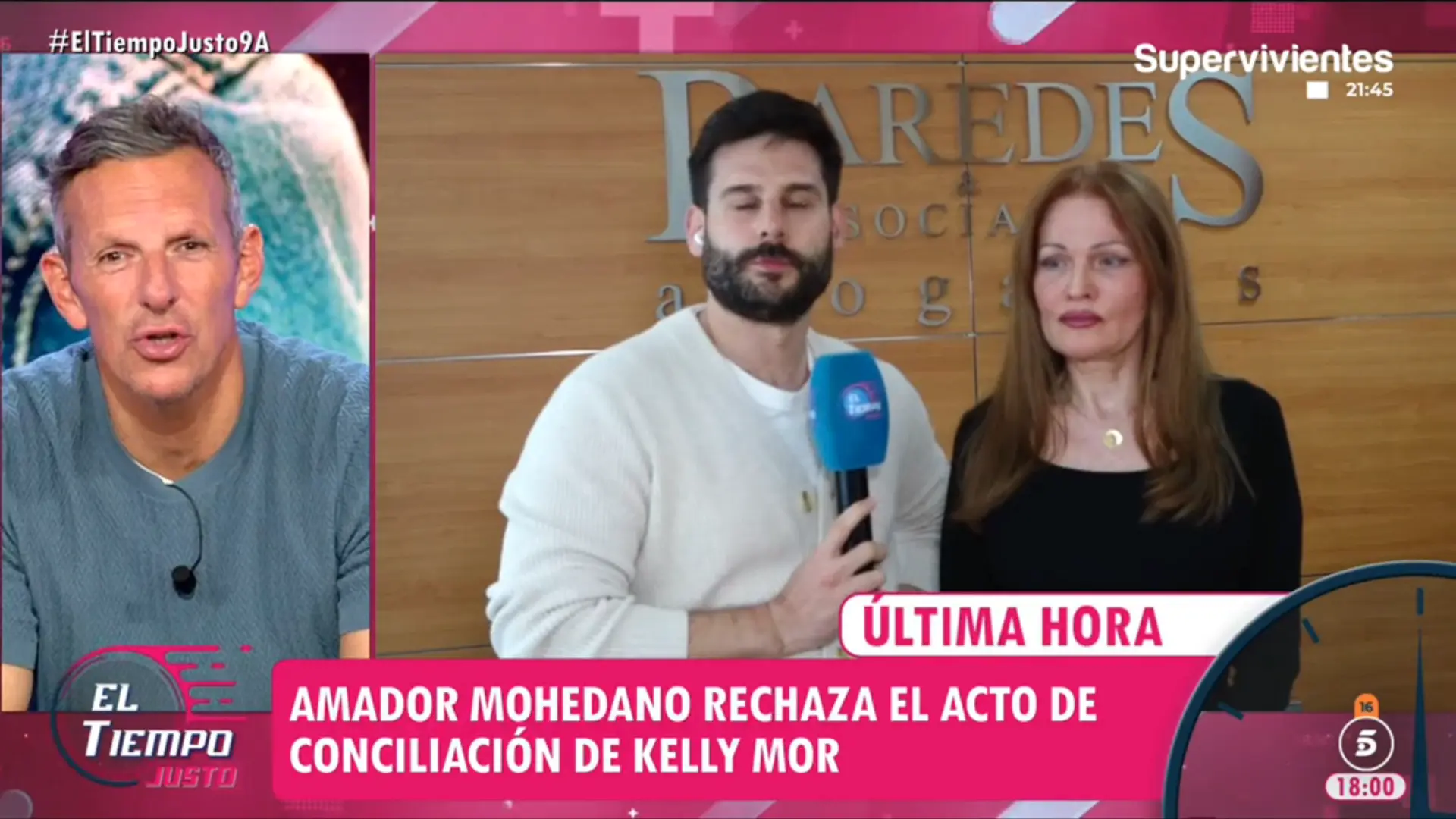 
         Kelly Mor carga contra Amador Mohedano tras el acto de conciliación fallido 
    