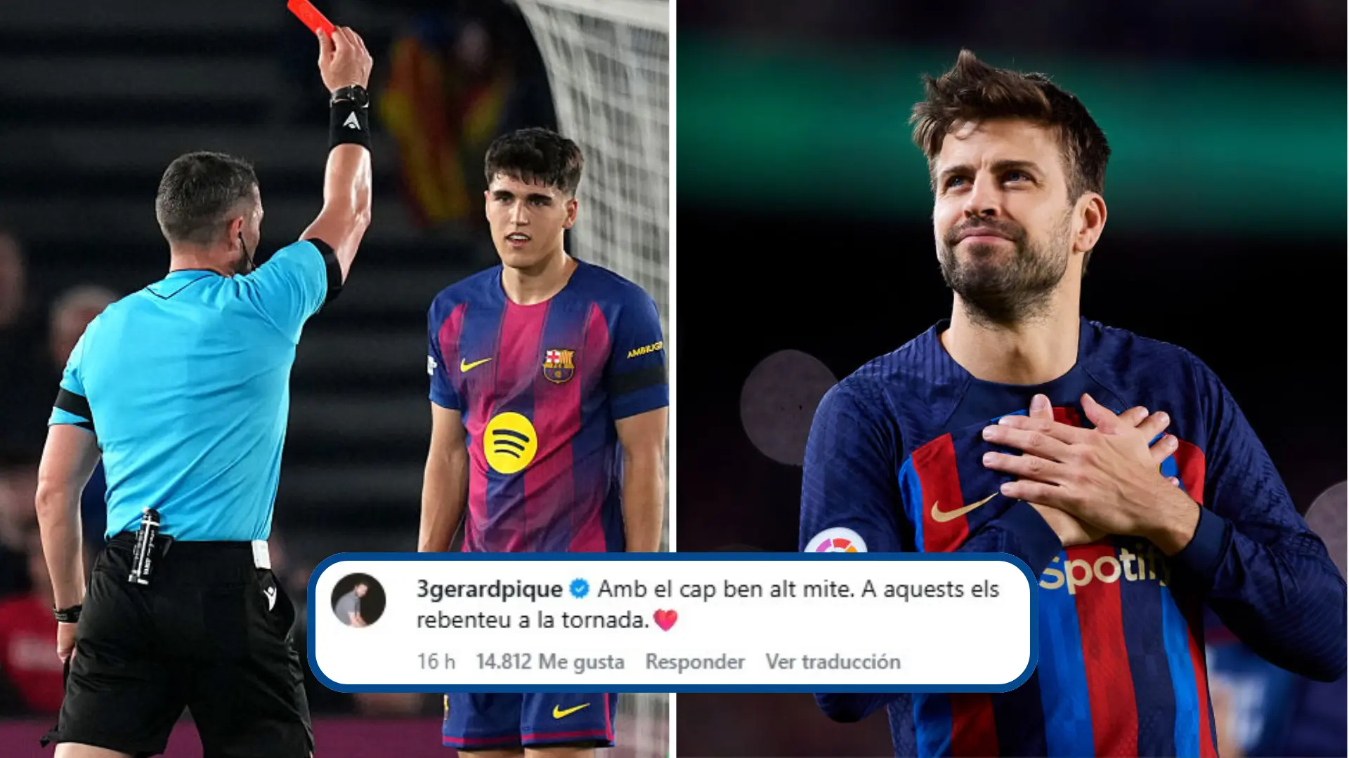 
         Gerard Piqué perdona a Cubarsí su expulsión con un dardo directo al Atlético: "A estos les reventáis en la vuelta" 
    
