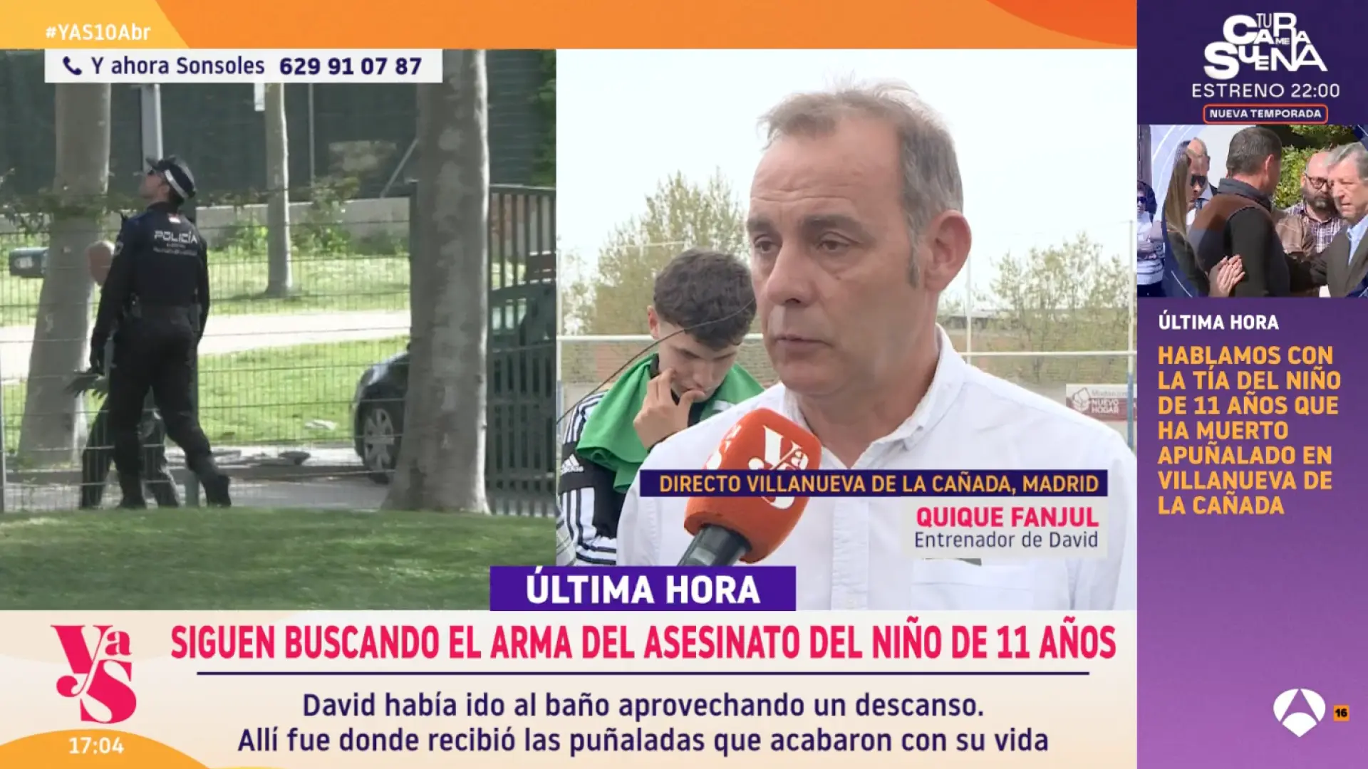 
         Las primeras palabras del entrenador de David, el niño de 11 años asesinado en Villanueva de la Cañada: "Estoy en shock" 
    