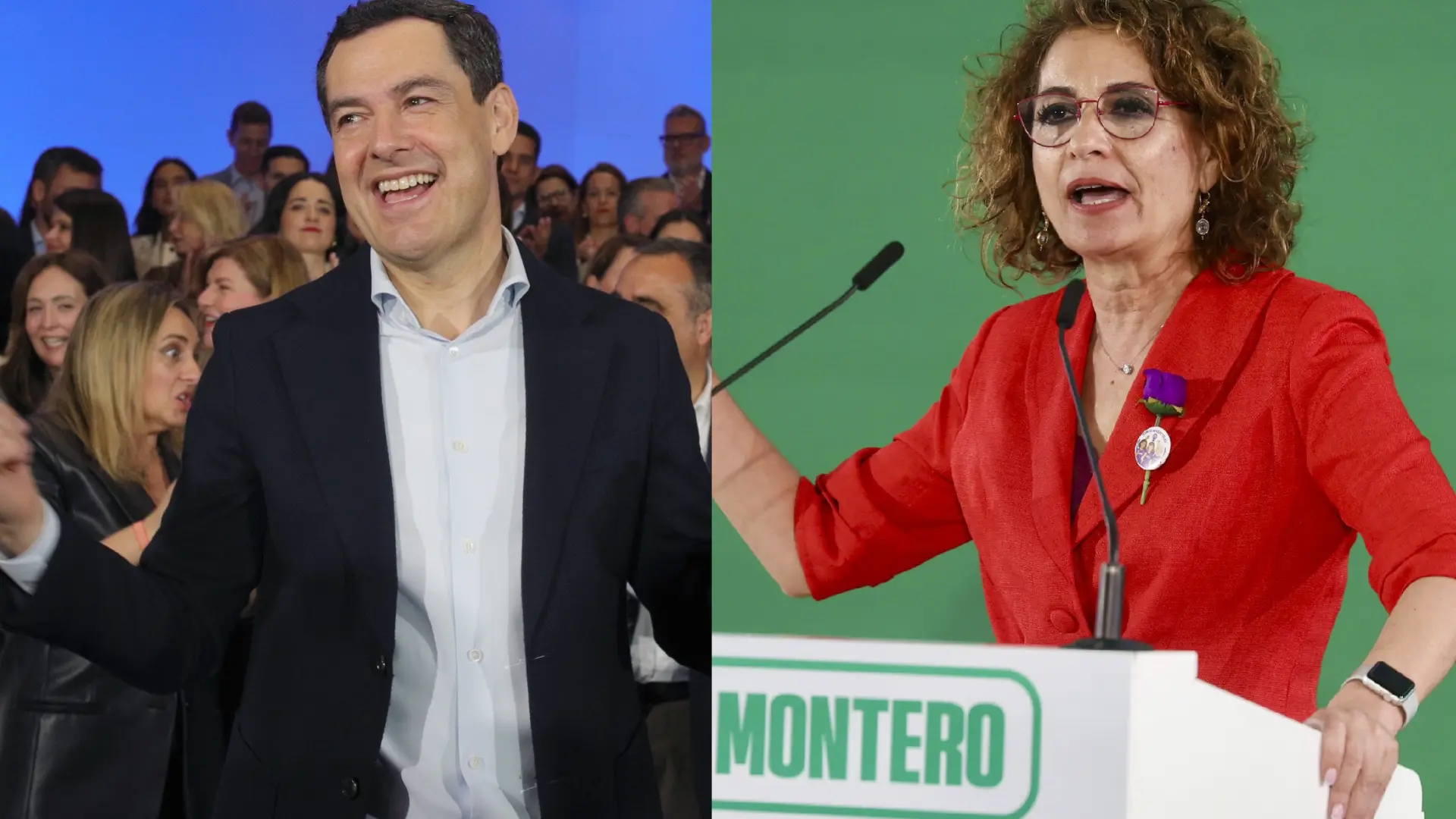 Moreno pide una campaña electoral "limpia" y con "sensibilidad" y Montero promete eliminar las listas de espera en sanidad
