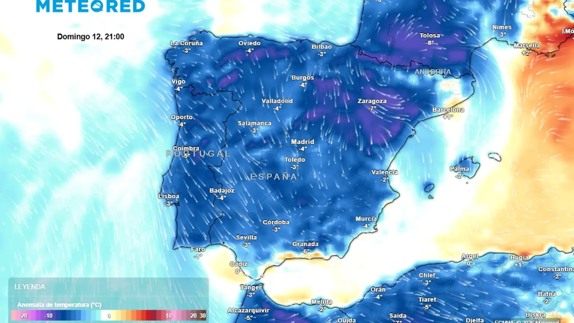 
         Fuerte desplome de las temperaturas en España en las próximas horas: avisos en varias zonas por lluvia, viento o nieve 
    