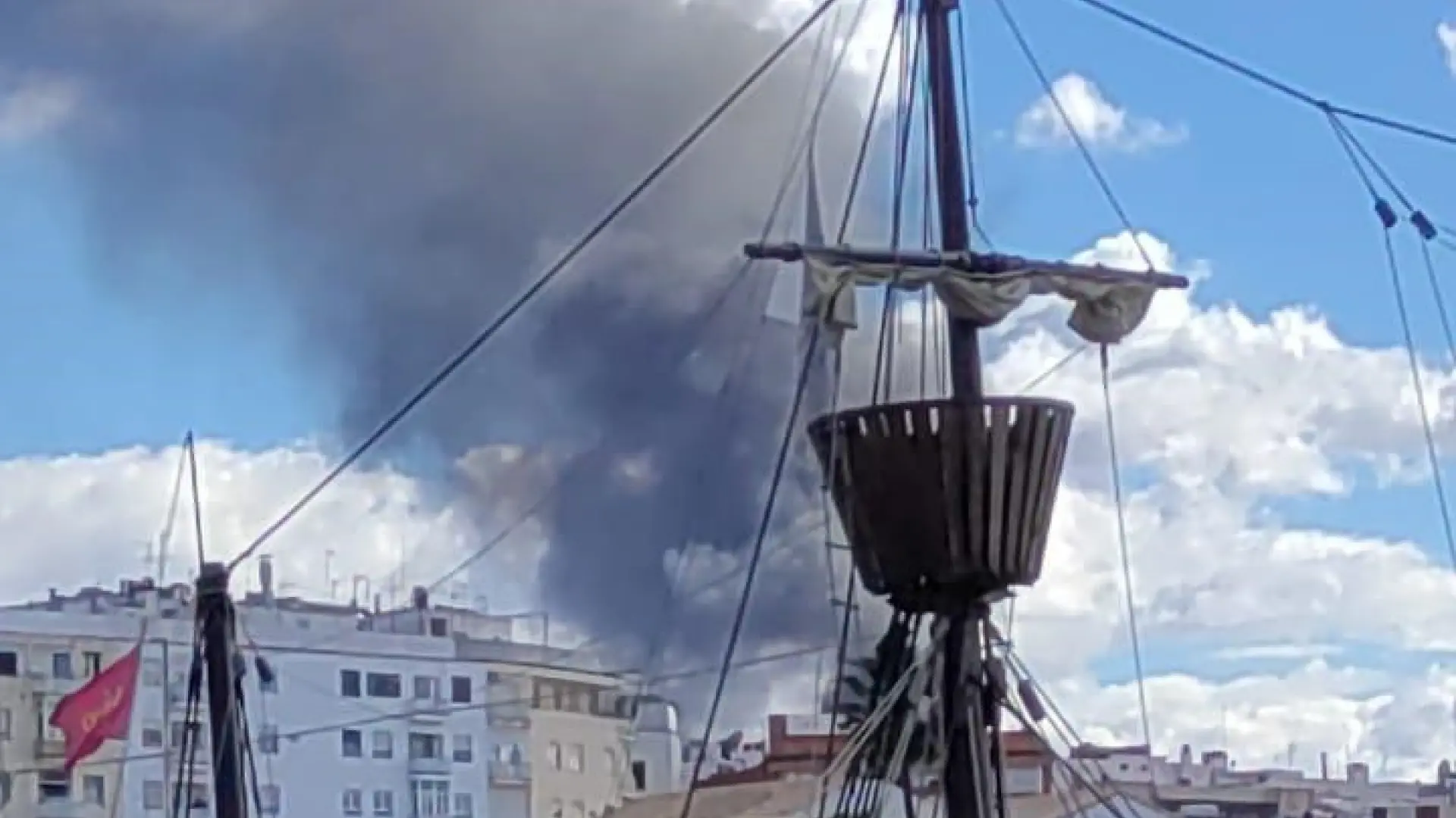 
         Incendio en una explanada junto a la depuradora de Emasesa en Tablada 
    