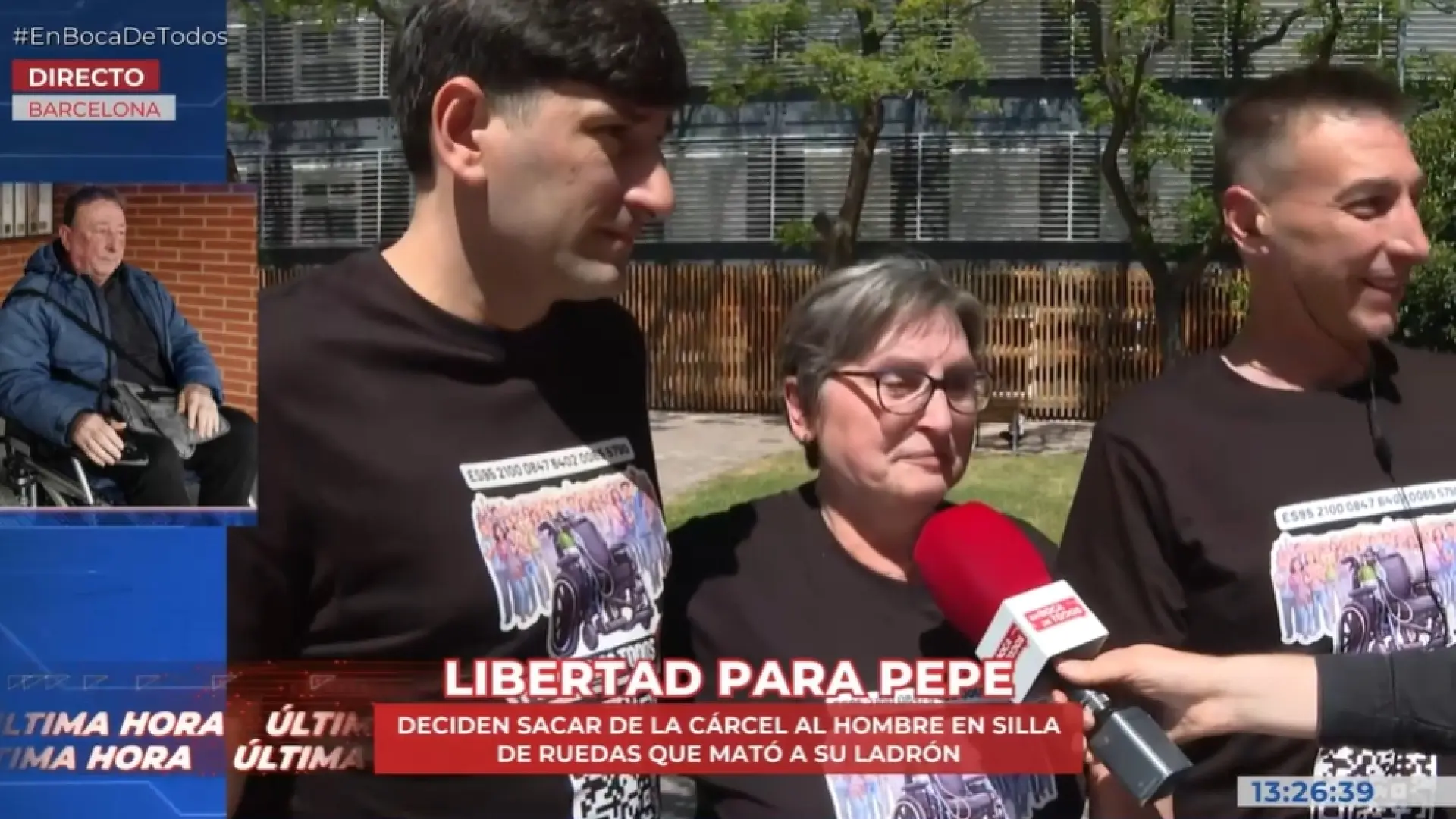 Los hijos de Pepe, el anciano que mató a un ladrón, celebran que está libre: 
