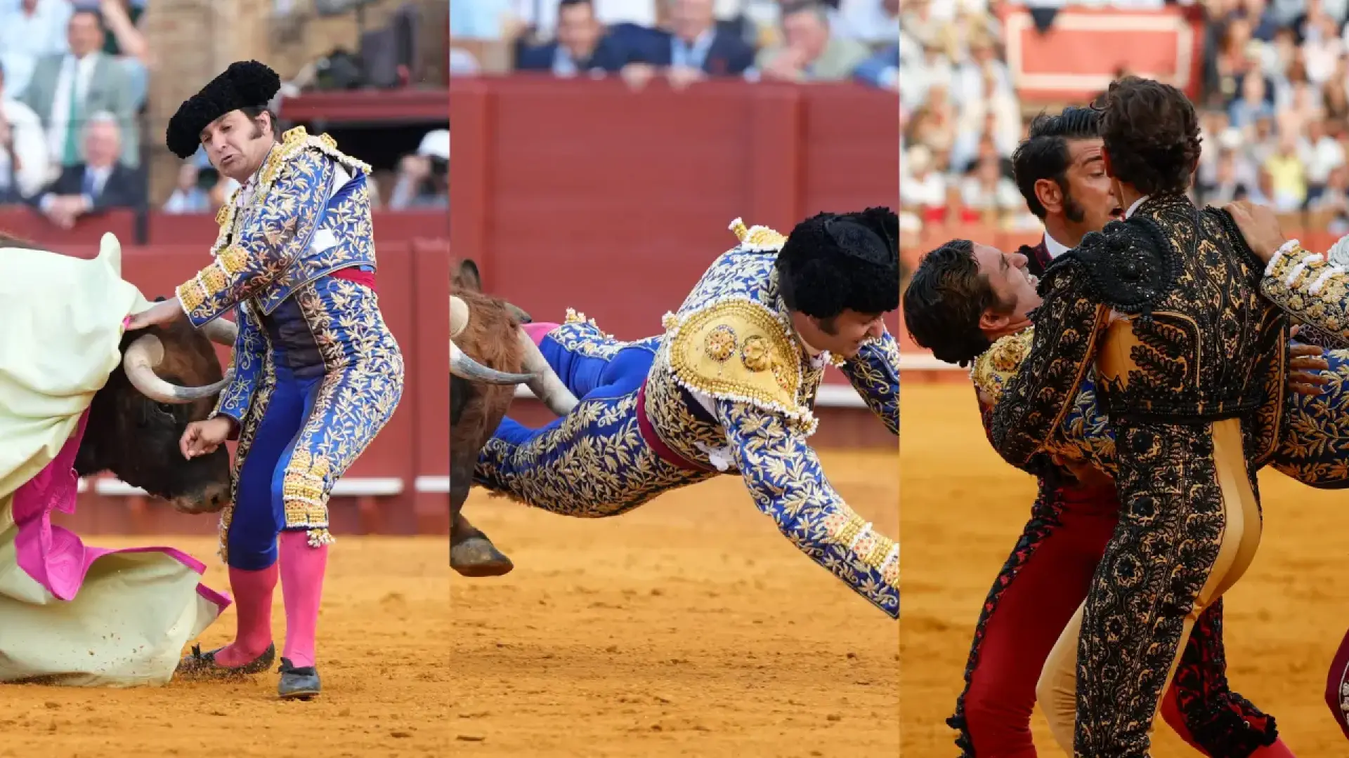 Así fue el momento de la dramática cogida: un momento de duda y una cornada que pilla al torero