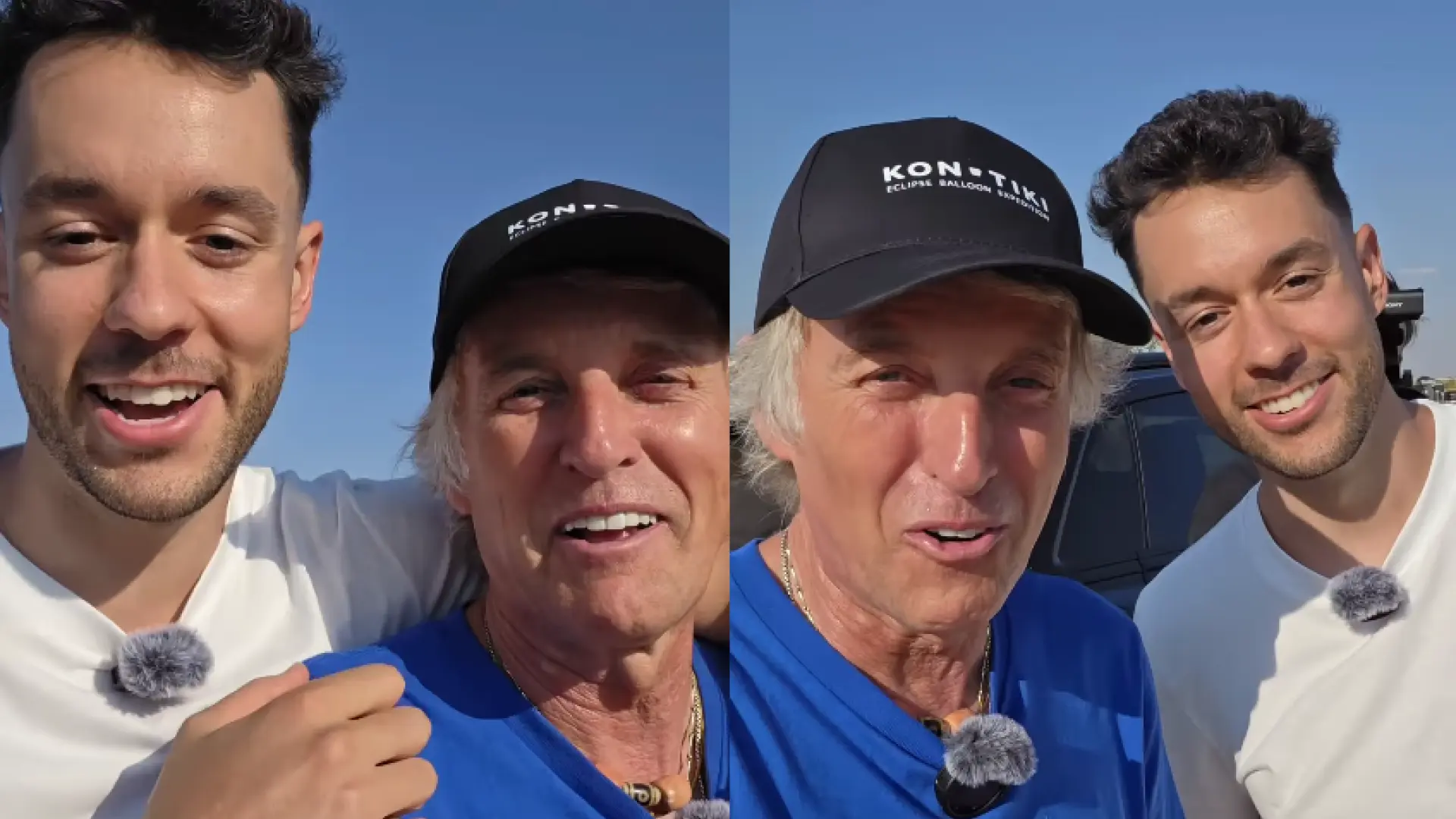 Jesús Calleja y TheGrefg se reunieron en León para contemplar el eclipse solar total desde un globo aerostático