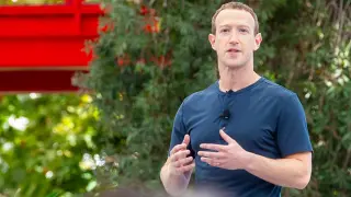 Mark Zuckerberg en una conferencia de Meta.