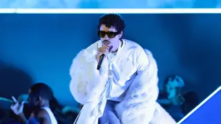 El cantante puertorriqueño Bad Bunny en una de sus actuaciones.