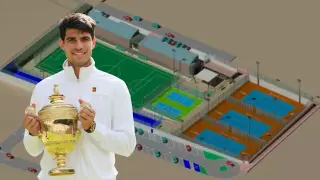 Recreación de la Ciudad del Tenis Carlos Alcaraz de Murcia.