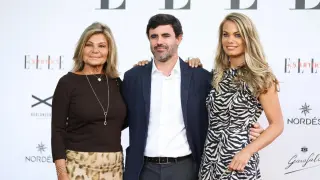 MADRID, SPAIN - JULY 08: Cari Lapique, Antonio Matos and Carla Goyanes attend ELLE Gourmet Awards photocall at Embassy of Italy in Spain on July 08, 2025 in Madrid, Spain. (Photo by Patricia J. Garcinuño/Getty Images)