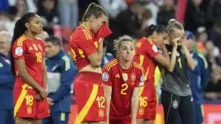 La selección española tras perder la final de la Eurocopa