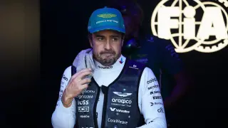 Fernando Alonso durante el Gran Premio de los Estados Unidos de Fórmula 1 en 2025