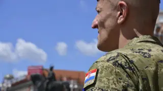 Un soldado de las Fuerzas Armadas de Croacia, en una imagen de archivo.