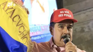Maduro usa una gorra similar a la MAGA de Trump, pero con otro mensaje