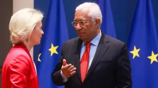 Costa y Von der Leyen, en Bruselas.