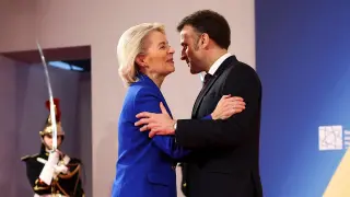 Macron y Von der Leyen, este martes en París.