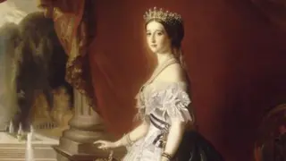 La emperatriz Eugenia de Montijo en un retrato del pintor Franz Xaver Winterhalter (1853).