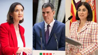 Combo de Reyes Maroto, Pedro Sánchez y Carolina Darias