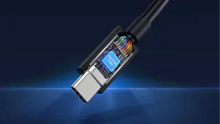 En la imagen, el cable Thunderbolt 5.