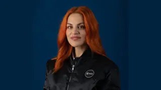 Fotografía oficial de la ESA de Sara García, primera mujer astronauta de España.