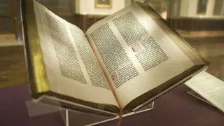 Ejemplar de la Biblia de Gutenberg.