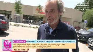Javier García Obregón, exmarido de Paloma Lago, muestra su "apoyo total" a la modelo.