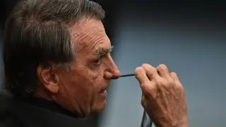 El expresidente de Brasil, Jair Bolsonaro, asiste a la segunda sesión de interrogatorio ante el Tribunal Supremo.