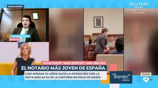 Fernando Frías, el notario más joven de España, en 'Espejo Público'.