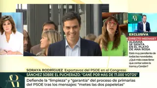 Soraya Rodríguez, exportavoz del PSOE en el Congreso, en 'El programa de Ana Rosa'.