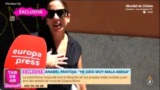 Anabel Pantoja, muy arrepentida por filtrar el vestido de novia de Susana Molina.