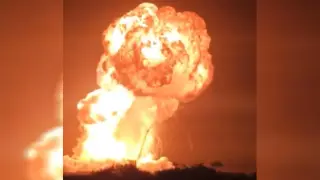 Momento de la explosión del Starship.