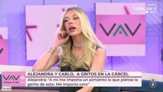 Alejandra Rubio, en su programa, 'Vamos a ver'.