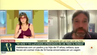 Uno de los afectados por el caos ferroviario habla con 'El programa de Ana Rosa'.