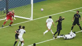 Gonzalo García abre la lata ante la Juventus, en octavos de final del Mundial de Clubes.