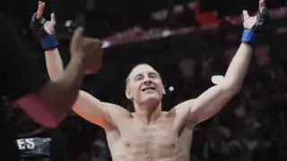 Paddy Pimblett, tras su victoria ante Michael Chandler en UFC 314.