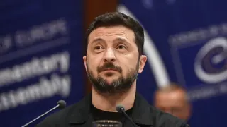 El presidente de Ucrania Volodímir Zelenski.