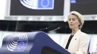 Von der Leyen, en Estrasburgo.