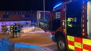 Estado en el que ha quedado el coche en el accidente.
