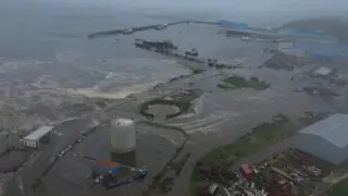 Imágenes de la costa de Severo-Kurilsk en la isla de Paramushir en Rusia, cercana al epicentro del terremoto.