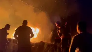 Afectados por el incendio en el Bierzo